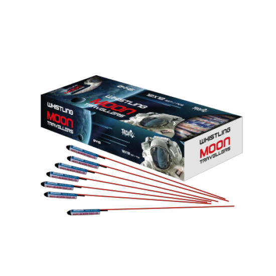 Παιδικό Πυροτέχνημα - Ρουκέτα σφυρίχτρα έκρηξης Whistling Moon Travellers (12 τεμάχια) Παιδικό Πυροτέχνημα - Ρουκέτα σφυρίχτρα έκρηξης Whistling Moon Travellers (12 τεμάχια)