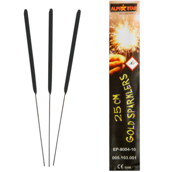 Συρματάκια Τούρτας – Sparklers 25 εκατοστά (10 τεμάχια)
