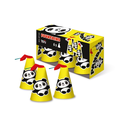  Συντριβάνια Panda (6 τεμάχια)
