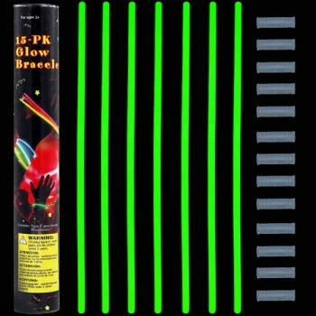 Glow stick βραχιόλι πράσινο (15 τεμ.) 5 Χ 200mm