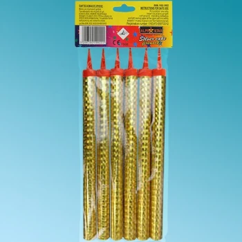 Πυρσός  τούρτας ασημί 20cm/60sec