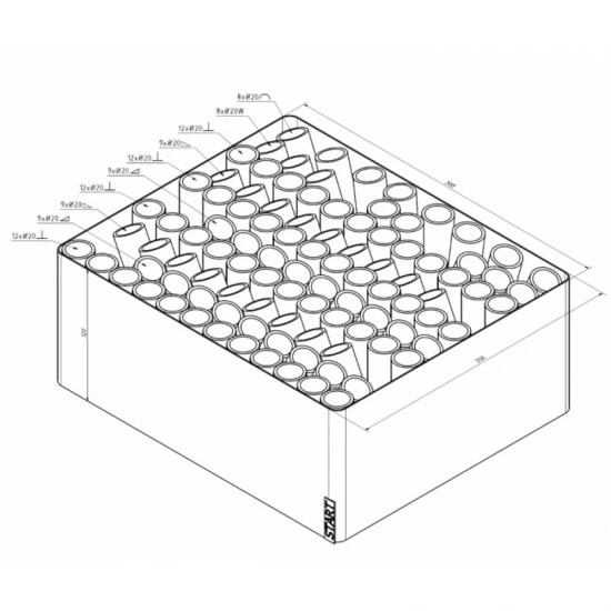 Πυροτεχνήματα 100 βολών Best price multi shape