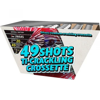 Πυροτεχνήματα Bεντάλια 49 βολών Titanium Crackling Crossette