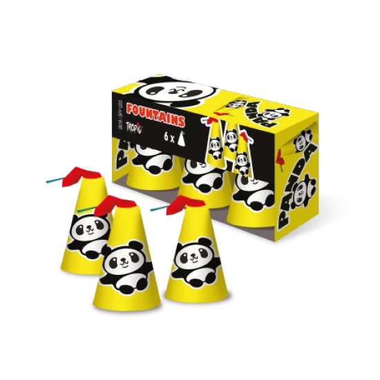  Συντριβάνια Panda (6 τεμάχια)