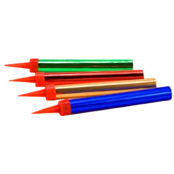 Πυρσός τούρτας 4 Χρώματα (1 τεμάχιο)